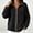 Black, variant on IUYRTFE Women Double Sided Fleece Full Zip Jacket for Winter Casual Daily Wear