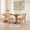 Tan + Linen + Foam, variant on Farmhouse Dining Chairs Set of 2, Cane Back Upholstered Chairs with Solid Wood Frame, Linen Fabric Kitchen Side Chairs for Dining Room