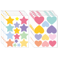 thumbnail image 1 of 130 piezas de pegatinas decorativas de pared con forma de corazón y estrella, para niños, para habitación de bebés, niños y niñas, 1 of 6