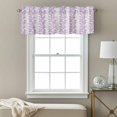 thumbnail image 3 of Purple Gray Botanical Kitchen Curtain Valances for Windows Farmhouse Short Curtains, Pastoral Spring Summer Leaf Aesthetics Rod Pocket Valance Curtain for Bedroom Cafe Living Room, 3 of 8