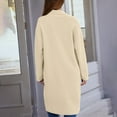 thumbnail image 6 of Baberdicy Cardigan Sweater Women's Autumn and Winter Solid Color Fashionable Thin Lapel Long Woolen Coat Casual Cardigan Women's Cardigans Beige, 6 of 8