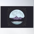 thumbnail image 2 of Mystical Moon Poster Wall Art, Modern Wall Decor For Living Room Bedroom, 24x36 UNFRAMED, 2 of 3