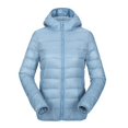 thumbnail image 1 of Women Plain Winter Warm Quilted Puffer Jacket Lightweight Padded Coat Outerwear, 1 of 2