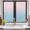 thumbnail image 3 of Pink Blue Ombre Window Privacy Film, Pink Gradient Color Modern Abstract Art Static Cling UV Sun Blocking Tint Film Heat Control Windows Films for Bedroom Bathroom, Window Stickers 17.7"x39.3", 3 of 8