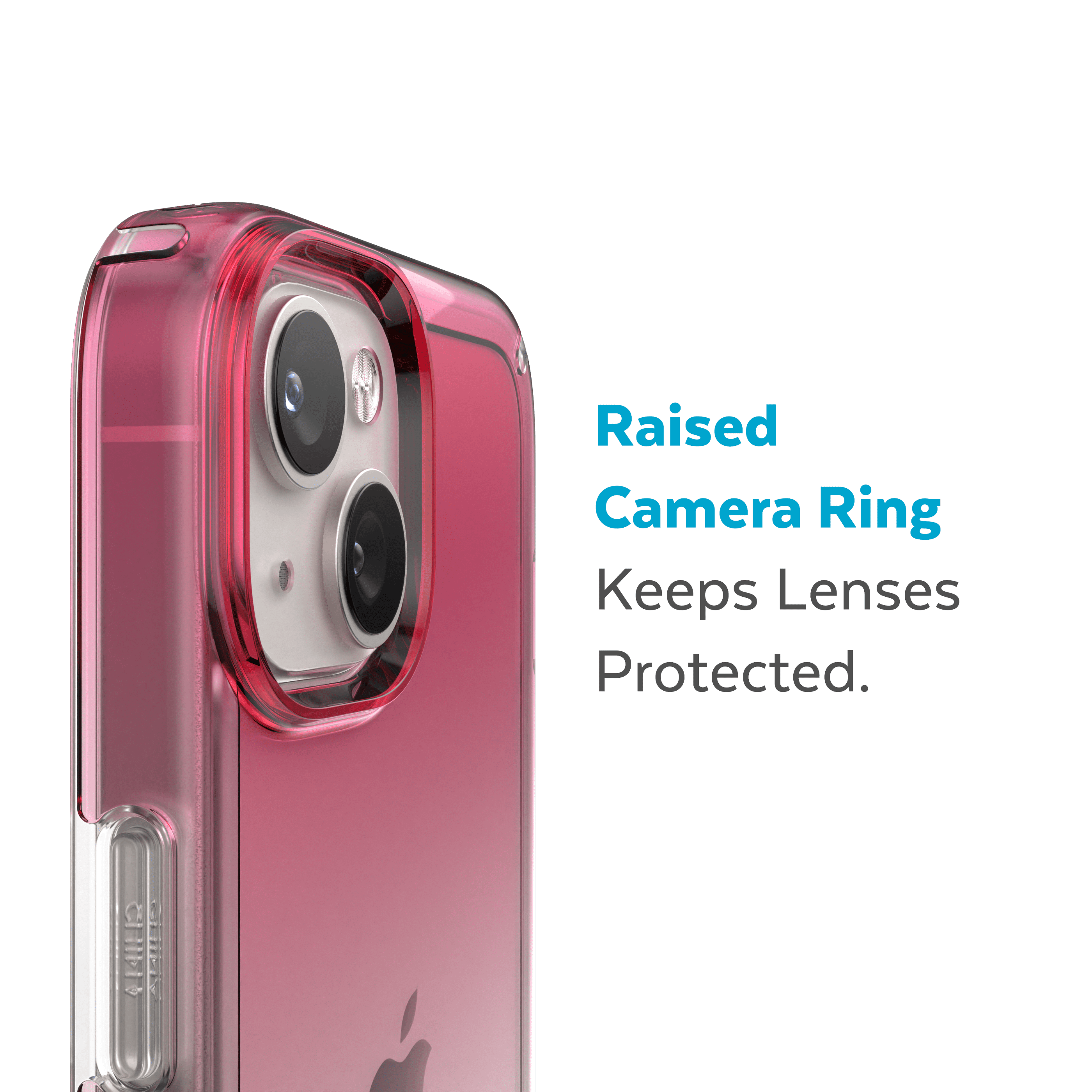 Speck Clear iPhone 14 Plus Case - Drop Protection, Scratch Resistant Dual Layer Slim Phone Case for 6.7" iPhones 14 Plus - Anti-Yellowing & Anti-Fade Case - Ombre Digital Pink Fade/Clear GemShell