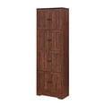 thumbnail image 5 of HSUNNS Tall Storage Cabinet, 72 Inches Tall Brown MDF Entryway Storage Cabinet with 8 Doors and 4 Shelves, Living Room, Kitchen, Office, Bedroom, Bathroom, 5 of 9