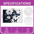 thumbnail image 3 of Vintage Butterfly Place Mats Set of 4 for in Door Dinning for Girls, Spring Flower Floral Table Place Mats for in Door Dining, Black White Marbling Table Mats for Dining Table, Luxurious Room Decor, 3 of 4