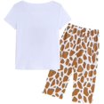 thumbnail image 2 of Women's Capri Pajama Sets Plus Size Sleepwear 2 Piece Ladies Sleep Set,White-deer, 2 of 5
