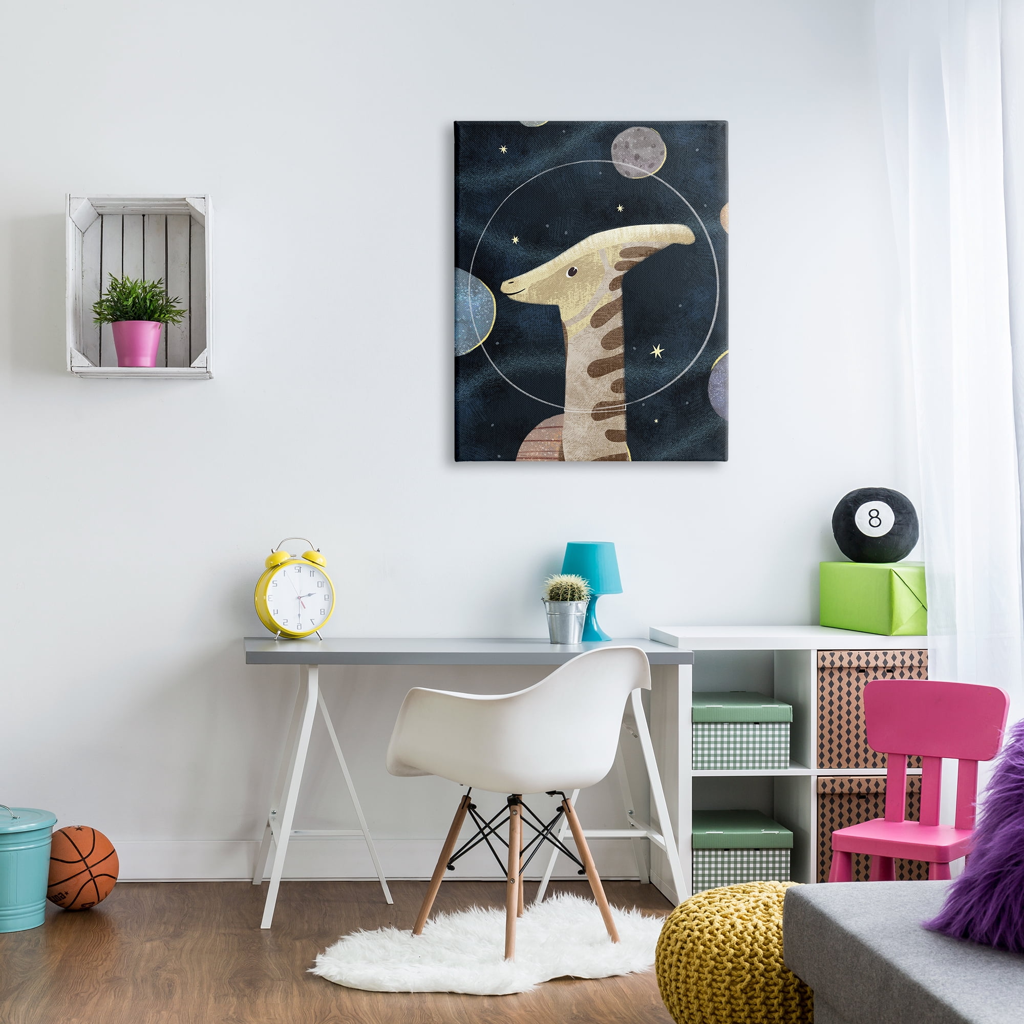 Stupell Indtries Dinosaur Astronaut Helmet Outer Space Imagination Ancient Reptile,30 x 40,Design by Ziwei Li
