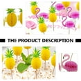 thumbnail image 2 of HEMOTON 19pcs Lovely Flamingo Toppers Creative Pineapple Toppers Hawaii Theme Toppers, 2 of 8