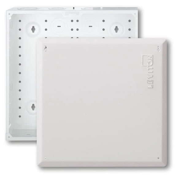 Leviton 14" SMC, Structured Media Enclosure with Cover, 47605-140, White