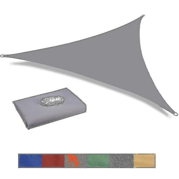 10 Tailles Voile d'Ombrage Triangulaire Imperméable pour Extérieur Jardin Patio Fête Écran Solaire Auvent Triangulaire Blocage Uv 95 % avec Corde Gratuite-SHUNJING