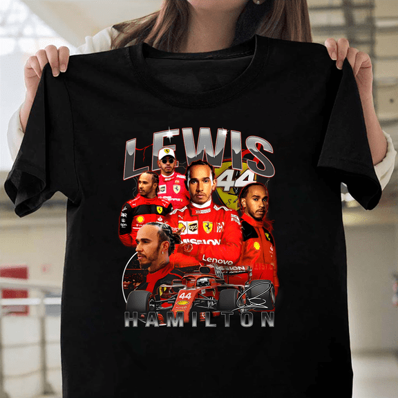 Lewis Hamilton Formula One Racing Driver F1 World Champion Motorsport Fan Unisex T-Shirt, Size Up to 5XL