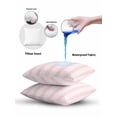 thumbnail image 6 of Outdoor Pillows Waterproof, Farmhouse Pink Striped Throw Pillows with Inserts Included, Modern Stripes Art Indoor Outdoor Decorative Lumbar Pillow for Bed/Couch/Patio 12"x20", 1Pcs, 6 of 8