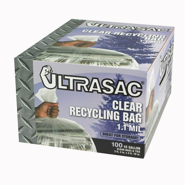 *Ultrasac 45Gal. Clear Recycling Bags (100Count)