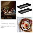 thumbnail image 3 of MEIBUTYUP 2-Piece White and Black Thickened Serving Trays Set Kitchen Serving Platters, 3 of 6