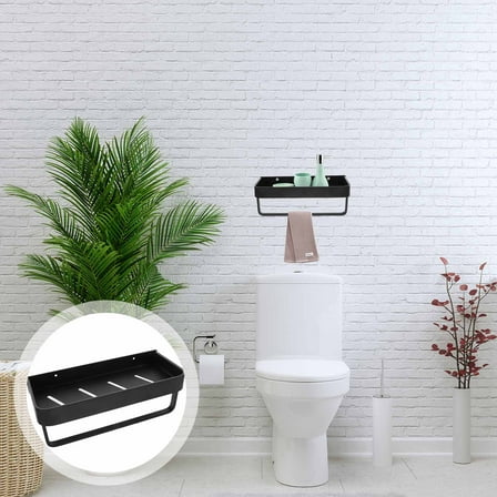 WHAMVOX Bathroom Towel Shelf Wall Mounted Storage Rack Organizer for Towels and Bathroom Essentials