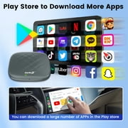 CarlinKit TBOX S1,Android 13 Wireless CarPlay AiBox/Android Auto,Built-in GPS,Use for Car with Factory Wired CP/AA and Touchscreen,App Download,Support Video