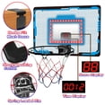 thumbnail image 5 of iTOYiFUN Indoor Basketball Hoop for Kids, Over The Door Basketball Hoops, LED Light Mini Basketball Goals with 3 Balls & Electronic Scoreboard, Christmas Toys Gifts for Boys Blue, 5 of 6