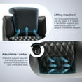 thumbnail image 5 of WOSDOM Big and Tall Office Chair 500lbs, Wide Mesh Seat Cushion Computer Chair, Adjustable Lumbar Support and Headrest, 3D Flip up Armrests, Home Office Chair for Adult| Black, 5 of 8