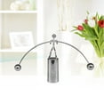thumbnail image 2 of Metal Balancing Balls Swing WeightLifting Iron Men Desktop Crafts Ornaments Home Office Desk Decor Toy (Silver), 2 of 5