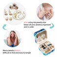 thumbnail image 4 of tie dye Travel-Portable Square Jewelry Organizer Storage Box - Rings, Earrings, Necklaces, and Bracelets Holder for Girls and Women, 4 of 6