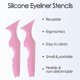 thumbnail image 3 of Plantillas de delineador de ojos reutilizables de silicona, herramienta multiusos para maquillaje de ojos con delineador de ojos en forma de ala, plantilla de lápiz de cejas 5 en 1 para, 3 of 7