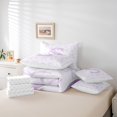 thumbnail image 6 of jejeloiu Personalized Gifts Bowtie Twin Bedding Sets 7-Piece,Letter S Bedding Comforter Set,Purple White Bow Bowknot Sheet Sets,Lightweight Room Decoration Reversible, 6 of 8