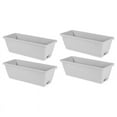 thumbnail image 4 of DOLITY 4 Pieces Flower Window Box Vegetable Planters with Trays for Windowsill Yard light grey, 4 of 9