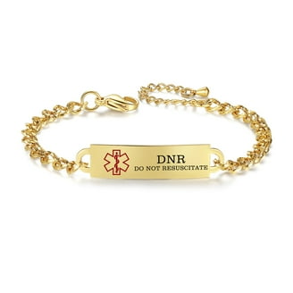 Uloveido Bracciale Di Allerta Medica Uomo Donna – Acciaio Inox Con Incisione Personalizzabile - 4