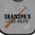thumbnail image 4 of Inktastic Grandpa Little Helper Boys Baby Bib, 4 of 4