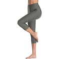 thumbnail image 4 of Womens Swim Pants Solid High Waisted Swim Capris Swimming Leggings, 4 of 7