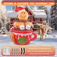 thumbnail image 5 of Kofero Inflables navideños Decoraciones al aire libre Hombre de jengibre de 6 pies en taza de cacao caliente Decoración de patio de Navidad con decoración inflable con luz LED para interiores y exteri, 5 of 5