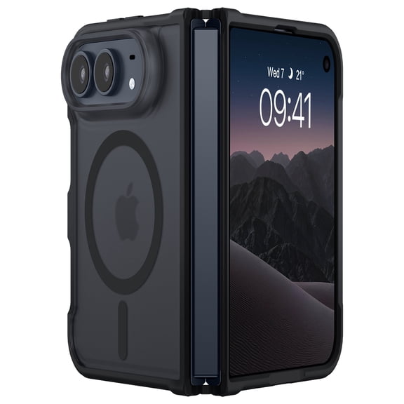 BENTOBEN iPhone Duo Case 7.8 Inch, Magnetic Mag-Safe Compatible Slim Shockproof Protective Phone Cover, Translucent Matte Cover, Black