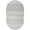 thumbnail image 2 of Hauteloom Genji Living Room, Bedroom Area Rug - Gray - 4' x 6'-Oval, 2 of 19