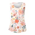 thumbnail image 5 of Tops for Women Trendy Gsakboxl 2026 Women Summer Plus‑Size Loose‑Fit Floral Printed Sleeveless Tank Top Trendy Neck Casual Basic Tee Pink1 L, 5 of 5