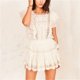 thumbnail image 4 of Vestido mini con encaje de mariposa de TEELYNN con capas para mujer, vestido vintage de algodón blanco con bordado floral, vestidos de fiesta de verano 2021 de alta calidad, 4 of 5