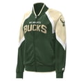 thumbnail image 2 of Women's Starter Hunter Green Milwaukee Bucks Slam Dunk Raglan Full-Zip Track Jacket, 2 of 3