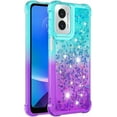 thumbnail image 3 of Compatible with Motorola Moto G Play 2024 Case Girls Women Liquid Glitter Heavy Duty Shockproof Back Cover Soft TPU Bumper Silicone Slim Protective Cover for Moto G Play 4G 2024 Gradient Blue, 3 of 14