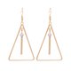 thumbnail image 1 of Accesorio de moda para mujer Pendientes colgantes triangulares de aleación geométrica Joyas de aros (Oro), 1 of 2