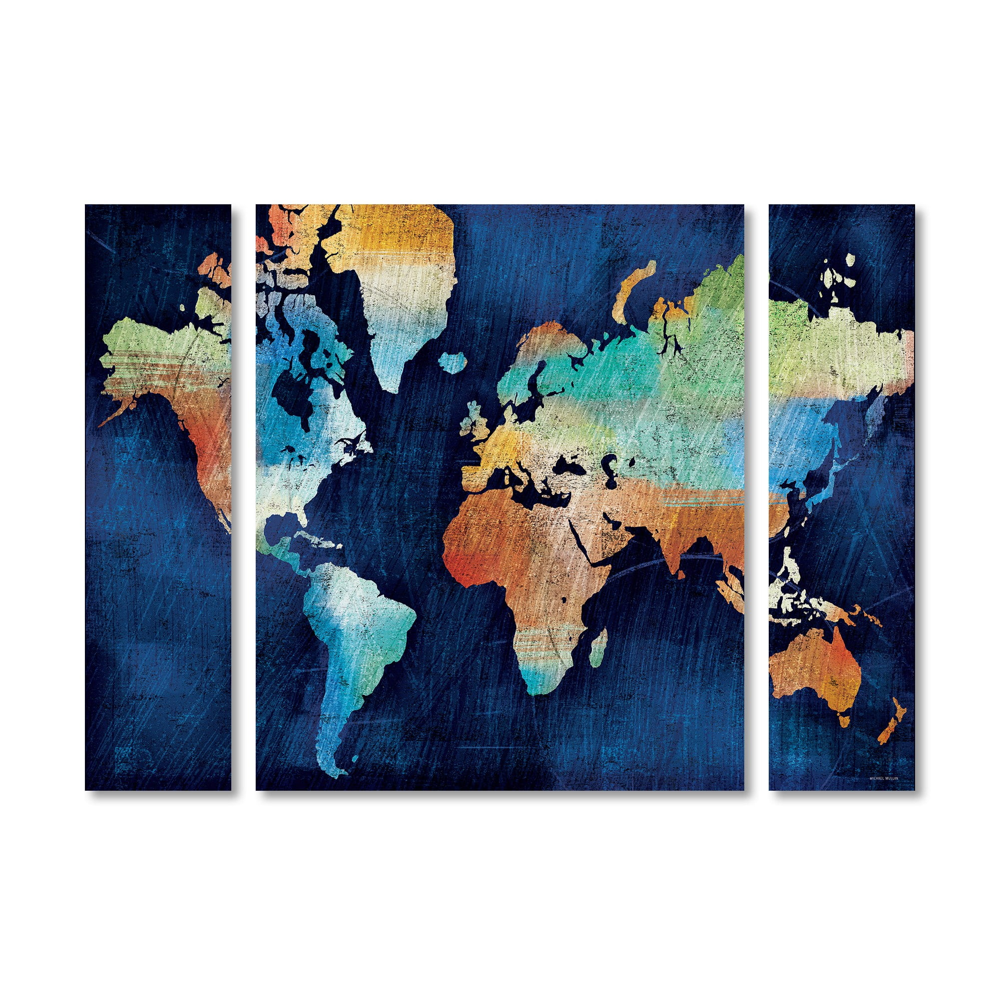Trademark Fine Art "Seasons Change" Canvas Art by Michael Mullan Three Panel Set