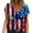Blue womens tops summer, variant on USSUMA Womens Summer Tops July 4th T-Shirts for Women Trendy American Star Stripe Print Patriotic Blouses Tops Dressy Short Sleeve V Neck Tunic Plus Size Shirts for Women