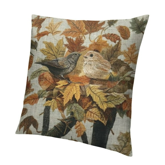 BCIIG Owl Leaves in Fall   Throw Pillow Covers Farmhouse  Double Sided with Zipper Decorative Pillows for Couch Cushion Sofa Outdoor 12x12in