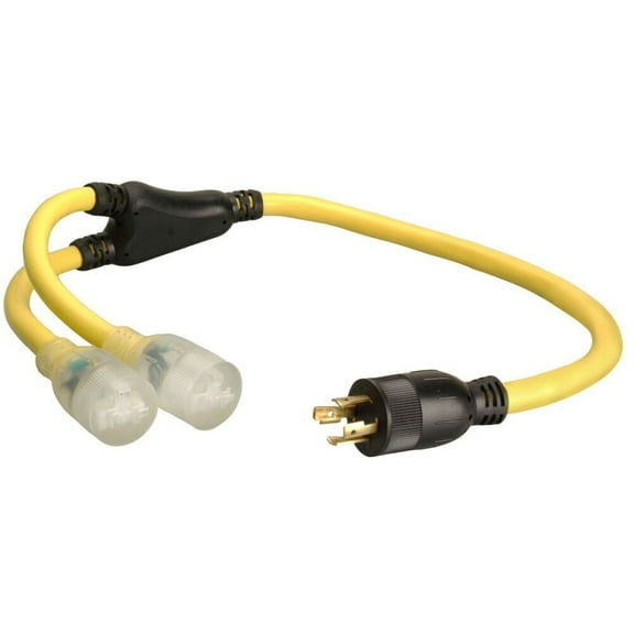 Southwire 3 Ft 12/4 Stow Generator Cord Yellow