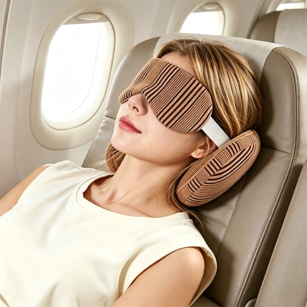 2 In 1 U Shaped Pillow With Eye Mask Memorys Foam Travel Neck Pillow Shade Sleep Mask Office Nap Support For Airplane Car Home Use