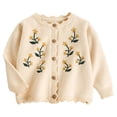 thumbnail image 2 of Suéter de punto de manga larga con cuello chal, moderno y versátil, para niñas de 3 a 9 años. Chaqueta tipo cárdigan infantil., 2 of 9