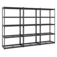 thumbnail image 1 of Gymax 3PCS 5-Tier Metal Shelving Unit w/ Adjustable Wire Racks 2000 lbs Capacity, 1 of 10