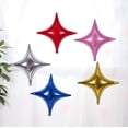 thumbnail image 3 of Globo de aluminio con forma de estrella de cuatro esquinas de 10, 26 y 36 pulgadas para decoración de cumpleaños de bebé, diseño de pared de fondo con forma de estrella, 3 of 5