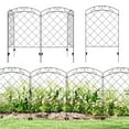 thumbnail image 2 of Outsunny Garden Fence, 4 Pack Metal Fence Panels, 11.4' Decorative Yard Border Edging, Landscape, 43" H, Flourishes, 2 of 9