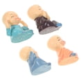 thumbnail image 3 of Shisuyan 4pcs Car Dashboard Monk Statue Small Buddha Statue Resin Small Monk Decors, 3 of 9